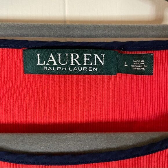 Lauren Ralph Lauren Retro Ribbed Cap Sleeve Top - Picture 4 of 4